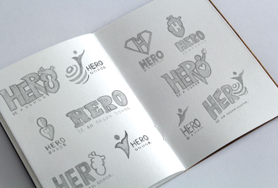 Hero Skectches Hero Logo